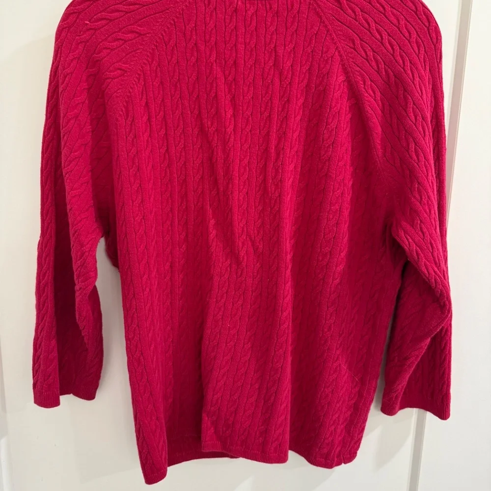 Talbots ,Raspberry Color, cardigan sweater, XL - Picture 3 of 4